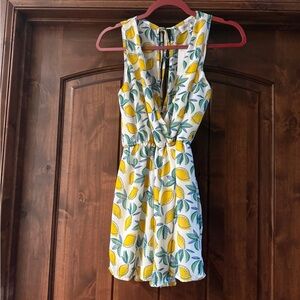 NWT Lemon Print Summer Romper